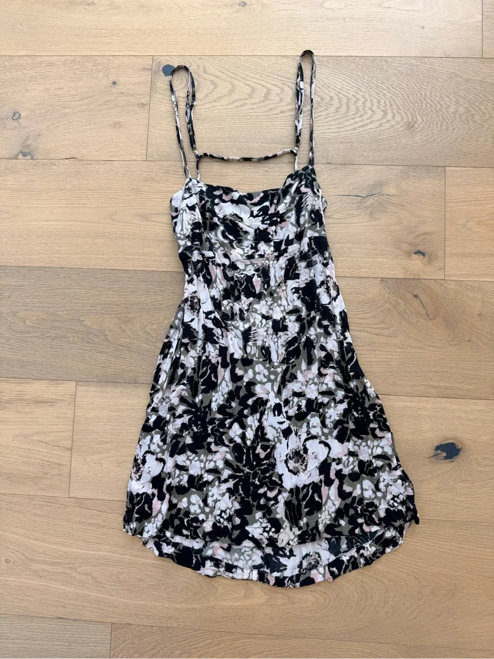 Free People SDR Backless Mini Dress Boho Floral Strappy Open Back Sundress - Picture 4 of 6